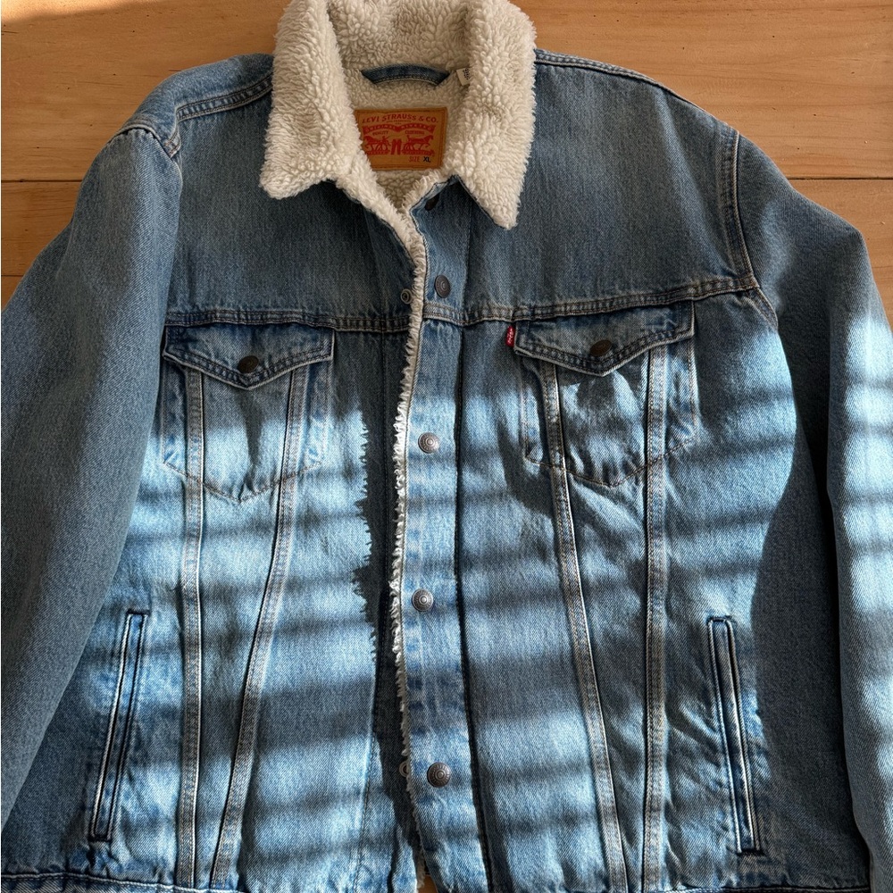 Levi's Mens 16365 0110 Sherpa Denim Trucker Jacket